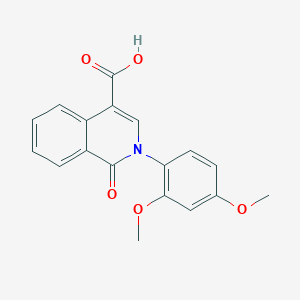 molecular formula C18H15NO5 B2872688 2-(2,4-Dimethoxyphenyl)-1-oxo-1,2-dihydroisoquinoline-4-carboxylic acid CAS No. 1429901-97-2