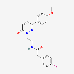 2-(4-fluorophenyl)-N-(2-(3-(4-methoxyphenyl)-6-oxopyridazin-1(6H)-yl)ethyl)acetamide