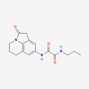 molecular formula C16H19N3O3 B2872762 N1-(2-oxo-2,4,5,6-tetrahydro-1H-pyrrolo[3,2,1-ij]quinolin-8-yl)-N2-propyloxalamide CAS No. 898411-16-0