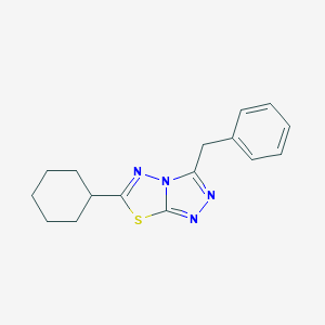 molecular formula C16H18N4S B287278 3-Benzyl-6-cyclohexyl[1,2,4]triazolo[3,4-b][1,3,4]thiadiazole 
