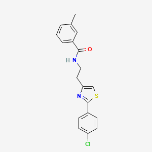 molecular formula C19H17ClN2OS B2872801 N-{2-[2-(4-chlorophenyl)-1,3-thiazol-4-yl]ethyl}-3-methylbenzamide CAS No. 923250-01-5