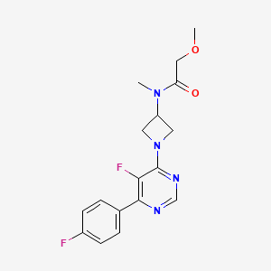 molecular formula C17H18F2N4O2 B2872804 N-{1-[5-fluoro-6-(4-fluorophenyl)pyrimidin-4-yl]azetidin-3-yl}-2-methoxy-N-methylacetamide CAS No. 2380176-02-1