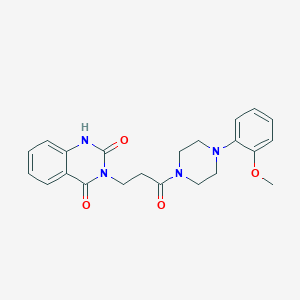 molecular formula C22H24N4O4 B2872849 3-(3-(4-(2-methoxyphenyl)piperazin-1-yl)-3-oxopropyl)quinazoline-2,4(1H,3H)-dione 