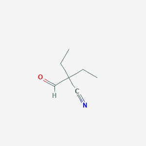 molecular formula C7H11NO B2872888 2-Ethyl-2-formylbutanenitrile CAS No. 2344681-57-6