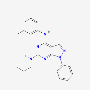 molecular formula C23H26N6 B2872890 N4-(3,5-dimethylphenyl)-N6-(2-methylpropyl)-1-phenyl-1H-pyrazolo[3,4-d]pyrimidine-4,6-diamine CAS No. 946288-49-9