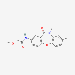 molecular formula C18H18N2O4 B2872910 N-(8,10-dimethyl-11-oxo-10,11-dihydrodibenzo[b,f][1,4]oxazepin-2-yl)-2-methoxyacetamide CAS No. 921919-08-6