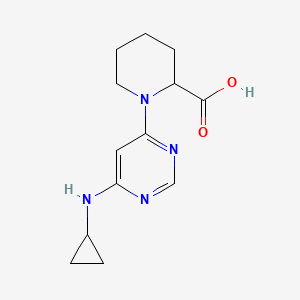 molecular formula C13H18N4O2 B2872944 1-(6-(Cyclopropylamino)pyrimidin-4-yl)piperidine-2-carboxylic acid CAS No. 1353943-71-1