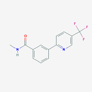 molecular formula C14H11F3N2O B2872948 N-methyl-3-[5-(trifluoromethyl)pyridin-2-yl]benzamide CAS No. 1092345-80-6