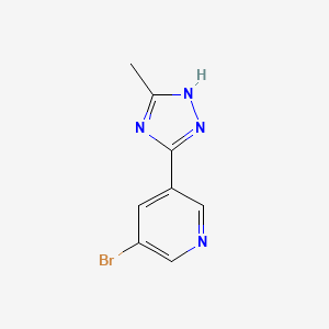 molecular formula C8H7BrN4 B2872968 3-Bromo-5-(3-methyl-1H-1,2,4-triazol-5-yl)pyridine CAS No. 1094483-75-6