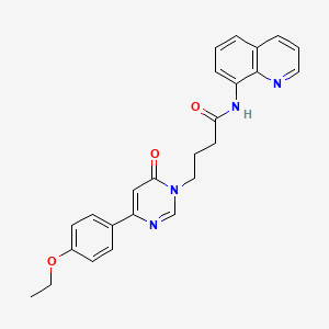 B2872969 4-(4-(4-ethoxyphenyl)-6-oxopyrimidin-1(6H)-yl)-N-(quinolin-8-yl)butanamide CAS No. 1251550-24-9