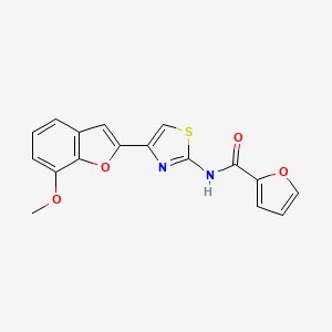 molecular formula C17H12N2O4S B2872972 N-[4-(7-methoxy-1-benzofuran-2-yl)-1,3-thiazol-2-yl]furan-2-carboxamide CAS No. 921550-63-2