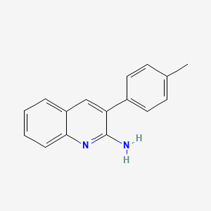 molecular formula C16H14N2 B2873016 3-(4-Methylphenyl)quinolin-2-amine CAS No. 33543-53-2