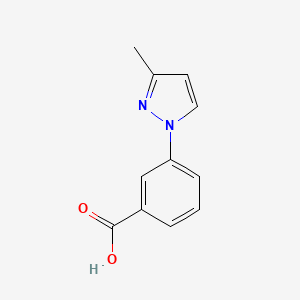 molecular formula C11H10N2O2 B2873025 3-(3-methyl-1H-pyrazol-1-yl)benzoic acid CAS No. 100514-36-1