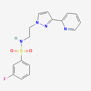 3-fluoro-N-(2-(3-(pyridin-2-yl)-1H-pyrazol-1-yl)ethyl)benzenesulfonamide