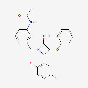 molecular formula C24H19F3N2O3 B2873031 N-(3-{[2-(2,5-difluorophenyl)-3-(2-fluorophenoxy)-4-oxoazetidin-1-yl]methyl}phenyl)acetamide CAS No. 1209064-05-0