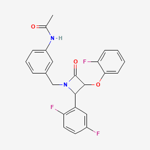 N-(3-{[2-(2,5-difluorophenyl)-3-(2-fluorophenoxy)-4-oxoazetidin-1-yl]methyl}phenyl)acetamide