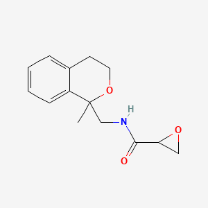 molecular formula C14H17NO3 B2873032 N-[(1-Methyl-3,4-dihydroisochromen-1-yl)methyl]oxirane-2-carboxamide CAS No. 2411236-38-7