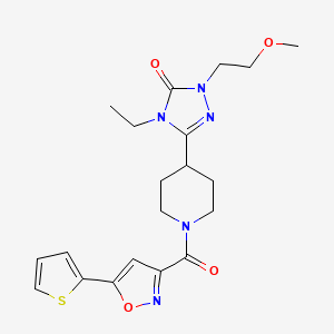 4-ethyl-1-(2-methoxyethyl)-3-(1-(5-(thiophen-2-yl)isoxazole-3-carbonyl)piperidin-4-yl)-1H-1,2,4-triazol-5(4H)-one