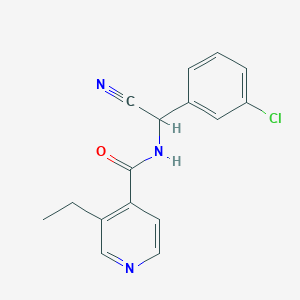 molecular formula C16H14ClN3O B2873050 N-[(3-chlorophenyl)(cyano)methyl]-3-ethylpyridine-4-carboxamide CAS No. 1797908-58-7