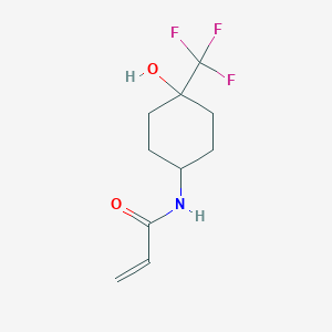 molecular formula C10H14F3NO2 B2873063 N-[4-Hydroxy-4-(trifluoromethyl)cyclohexyl]prop-2-enamide CAS No. 2361658-09-3