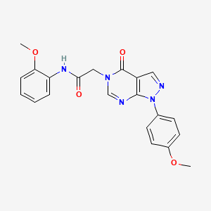 molecular formula C21H19N5O4 B2873067 N-(2-methoxyphenyl)-2-[1-(4-methoxyphenyl)-4-oxo-1H,4H,5H-pyrazolo[3,4-d]pyrimidin-5-yl]acetamide CAS No. 841212-49-5