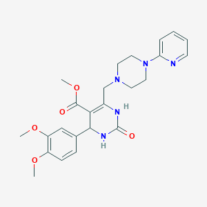 Methyl 4-(3,4-dimethoxyphenyl)-2-oxo-6-{[4-(pyridin-2-yl)piperazin-1-yl]methyl}-1,2,3,4-tetrahydropyrimidine-5-carboxylate