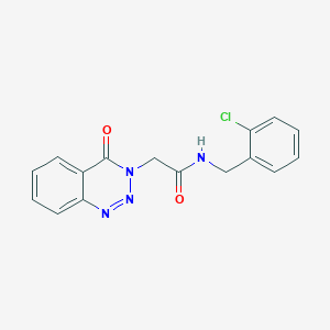 N-[(2-chlorophenyl)methyl]-2-(4-oxo-1,2,3-benzotriazin-3-yl)acetamide