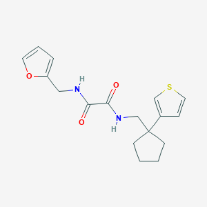 molecular formula C17H20N2O3S B2873083 N1-(furan-2-ylmethyl)-N2-((1-(thiophen-3-yl)cyclopentyl)methyl)oxalamide CAS No. 1903303-38-7