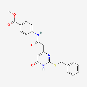 Methyl 4-(2-(2-(benzylthio)-6-oxo-1,6-dihydropyrimidin-4-yl)acetamido)benzoate