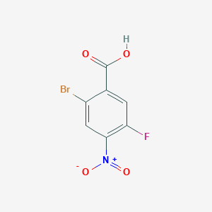 molecular formula C7H3BrFNO4 B2873104 2-Bromo-5-fluoro-4-nitrobenzoic acid CAS No. 1805189-72-3