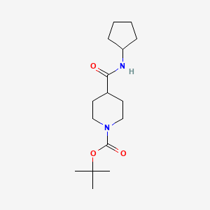 molecular formula C16H28N2O3 B2873140 N-Cyclopentyl 1-boc-piperidine-4-carboxamide CAS No. 757949-46-5