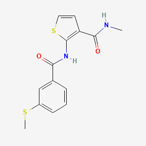 molecular formula C14H14N2O2S2 B2873177 N-methyl-2-(3-(methylthio)benzamido)thiophene-3-carboxamide CAS No. 896344-12-0