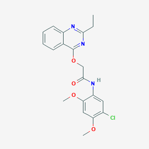 molecular formula C20H20ClN3O4 B2873195 N-(5-chloro-2,4-dimethoxyphenyl)-2-[(2-ethylquinazolin-4-yl)oxy]acetamide CAS No. 1116017-27-6