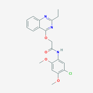 1-[3-(4-methylphenoxy)pyrazin-2-yl]-N-(1-phenylethyl)piperidine-3-carboxamide