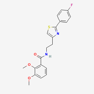 molecular formula C20H19FN2O3S B2873200 N-{2-[2-(4-fluorophenyl)-1,3-thiazol-4-yl]ethyl}-2,3-dimethoxybenzamide CAS No. 896607-04-8