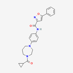 N-(4-(4-(cyclopropanecarbonyl)-1,4-diazepan-1-yl)phenyl)-5-phenylisoxazole-3-carboxamide