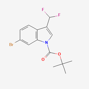 tert-Butyl 6-bromo-3-(difluoromethyl)-1H-indole-1-carboxylate