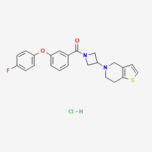 (3-(6,7-dihydrothieno[3,2-c]pyridin-5(4H)-yl)azetidin-1-yl)(3-(4-fluorophenoxy)phenyl)methanone hydrochloride