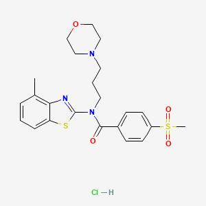 N-(4-methylbenzo[d]thiazol-2-yl)-4-(methylsulfonyl)-N-(3-morpholinopropyl)benzamide hydrochloride