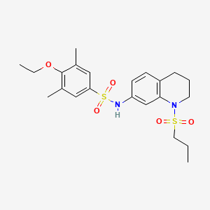 4-ethoxy-3,5-dimethyl-N-(1-(propylsulfonyl)-1,2,3,4-tetrahydroquinolin-7-yl)benzenesulfonamide