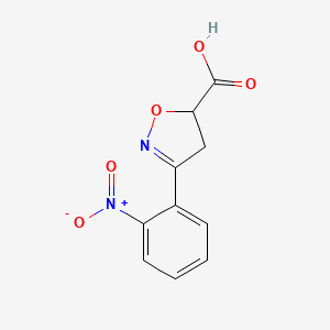 3-(2-Nitrophenyl)-4,5-dihydro-1,2-oxazole-5-carboxylic acid