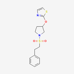 2-((1-(Phenethylsulfonyl)pyrrolidin-3-yl)oxy)thiazole
