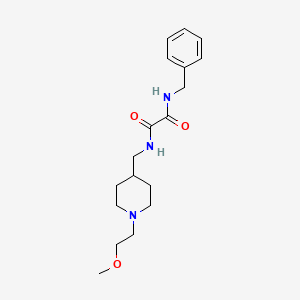 molecular formula C18H27N3O3 B2873246 N'-benzyl-N-{[1-(2-methoxyethyl)piperidin-4-yl]methyl}ethanediamide CAS No. 953199-00-3