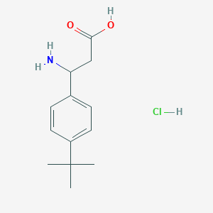 molecular formula C13H20ClNO2 B2873249 3-amino-3-(4-tert-butylphenyl)propanoic Acid Hydrochloride CAS No. 2137640-50-5