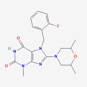 8-(2,6-Dimethyl-morpholin-4-yl)-7-(2-fluoro-benzyl)-3-methyl-3,7-dihydro-purine-2,6-dione
