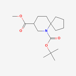 molecular formula C16H27NO4 B2873277 6-O-叔丁基 8-O-甲基 6-氮杂螺[4.5]癸烷-6,8-二羧酸酯 CAS No. 2377035-52-2
