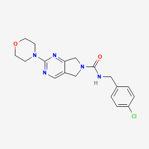 N-(4-chlorobenzyl)-2-morpholino-5,7-dihydro-6H-pyrrolo[3,4-d]pyrimidine-6-carboxamide