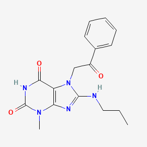 3-methyl-7-(2-oxo-2-phenylethyl)-8-(propylamino)-1H-purine-2,6(3H,7H)-dione