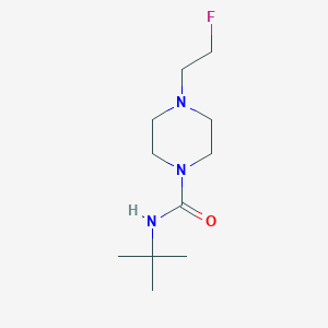 molecular formula C11H22FN3O B2873286 N-tert-butyl-4-(2-fluoroethyl)piperazine-1-carboxamide CAS No. 2022414-68-0