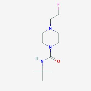 molecular formula C11H22FN3O B2873286 N-(叔丁基)-4-(2-氟乙基)哌嗪-1-羧酰胺 CAS No. 2022414-68-0